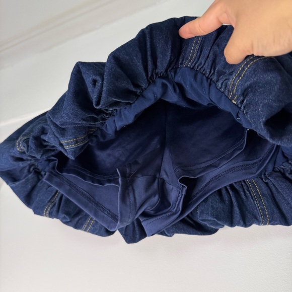 Edikted Double Belted Denim Bubble Skort NEW - Picture 6 of 7